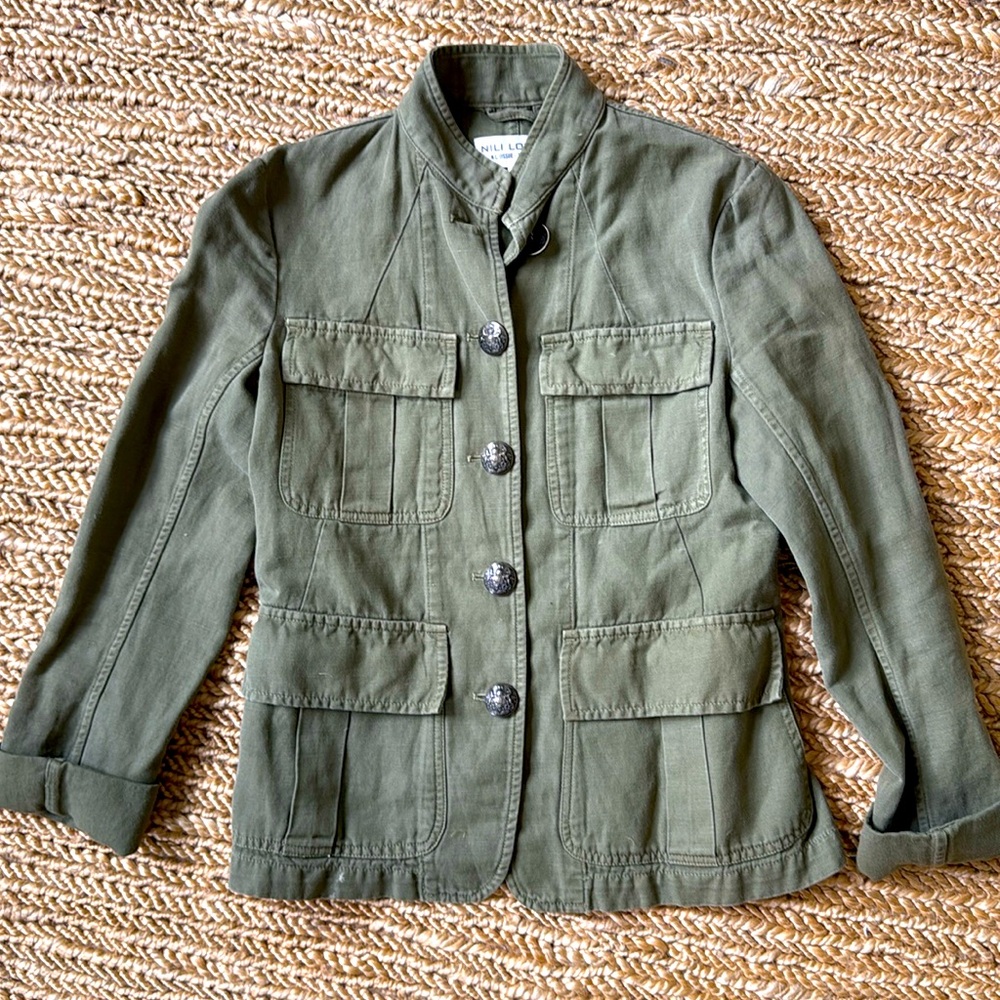 COPY - Nili Lotan army green jacket size xs